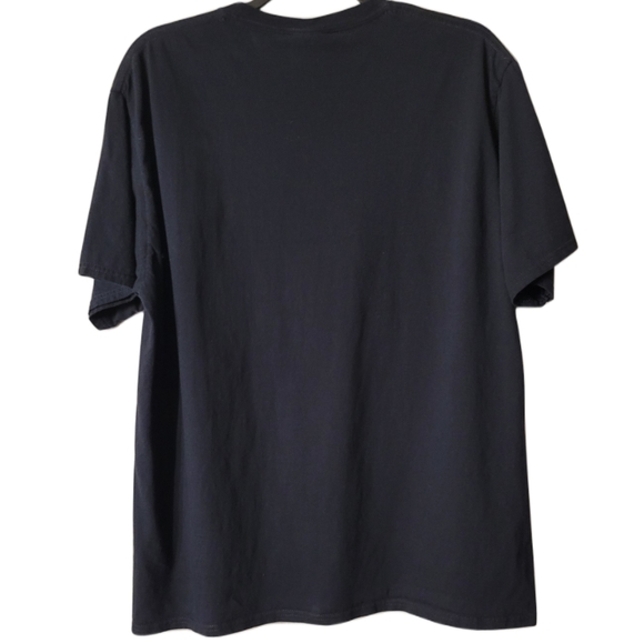 USA Flag Eagle Motif T-Shirt Size XL Black - Picture 3 of 4